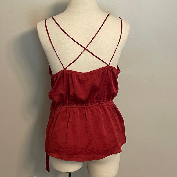 NWT Express Rust Peplum‎ Camisole Top Strappy Size Medium - Picture 2 of 7